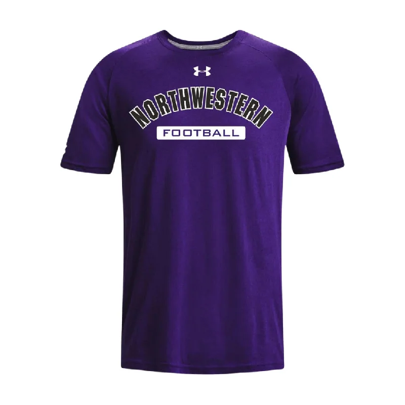 Northwestern Wildcats Men's Under Armour Football Purple T-Shirt