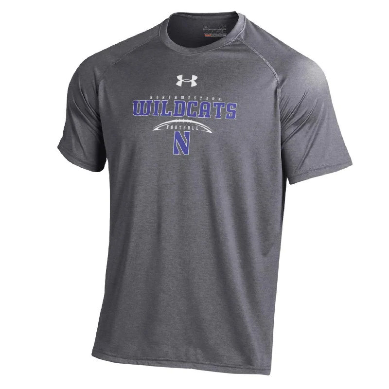 Northwestern Wildcats Men's Under Armour Half-Football T-Shirt