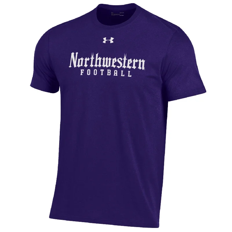 Northwestern Wildcats Men's Under Armour Gothic Football T-Shirt