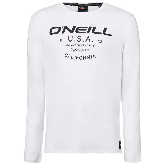 O'Neill Men Lifestyle 9P2104-1010 Lm Olsen L/Slv T-Shirt Super White