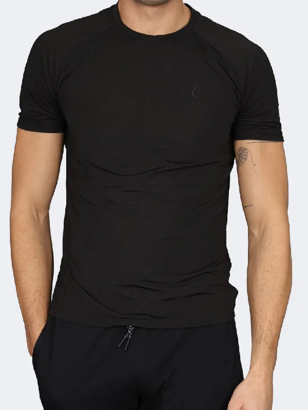 Oil And Gaz Round Neck Men Fitness T-Shirt Black