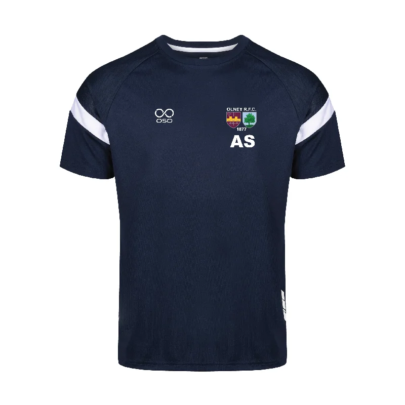 Olney RFC Tech T-Shirt - Navy/white