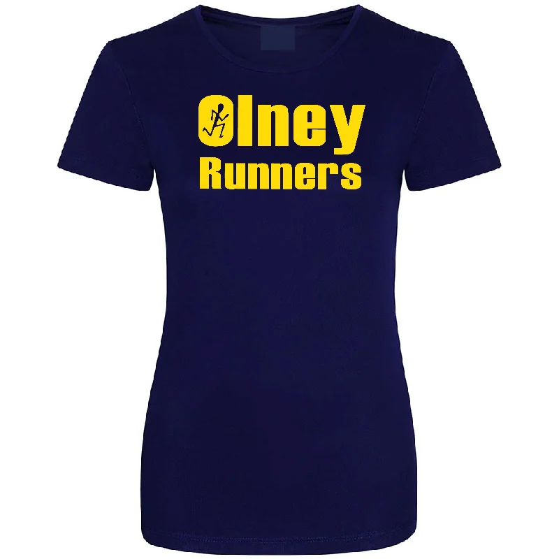 Olney Runners Ladies Technical Training T-shirt - French navy