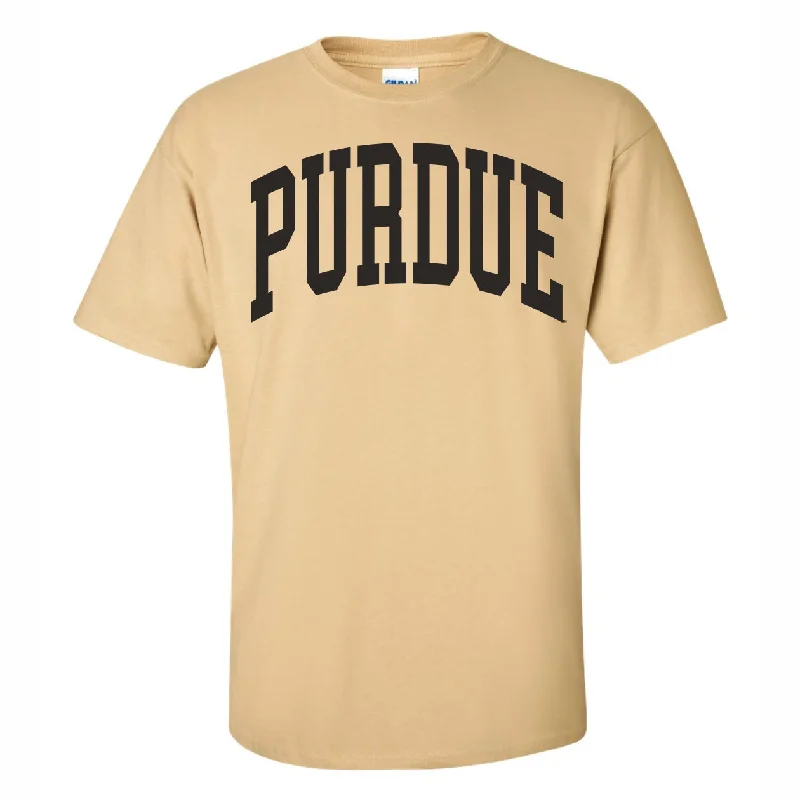 Purdue Boilermakers Khaki Jumbo Arch Short-Sleeve T-Shirt