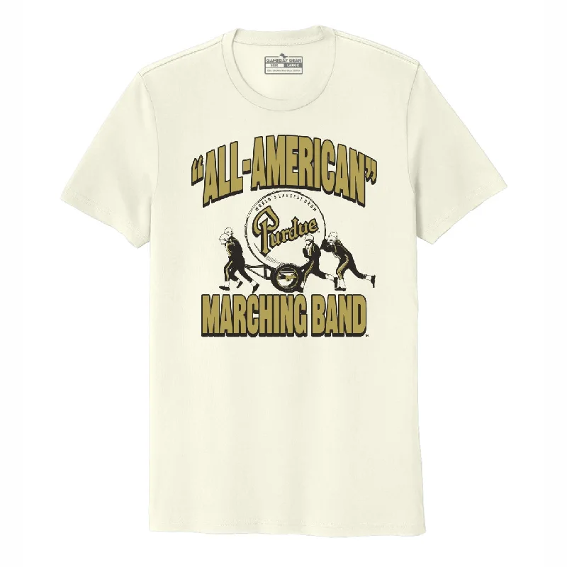 Purdue Boilermakers Off-White Band Short-Sleeve T-Shirt