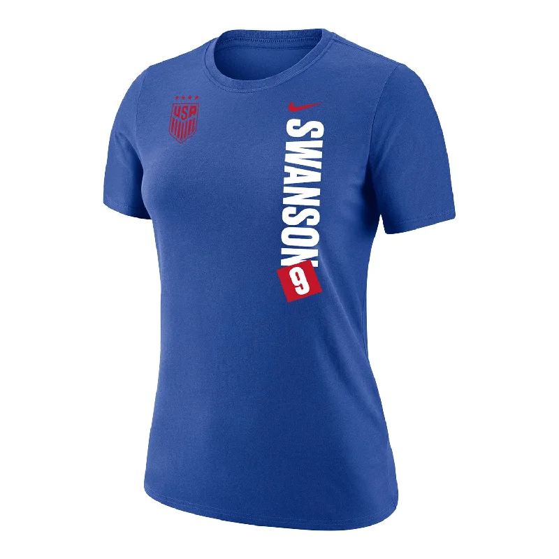 Women's Nike USWNT Vertical Swanson Royal Tee