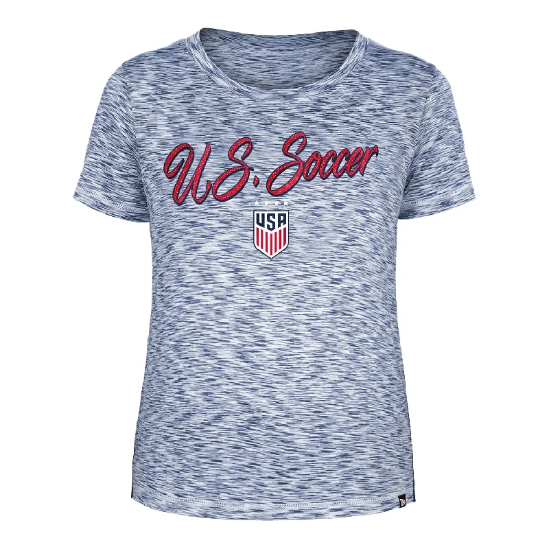 Women's New Era USWNT Colorblock Navy Tee