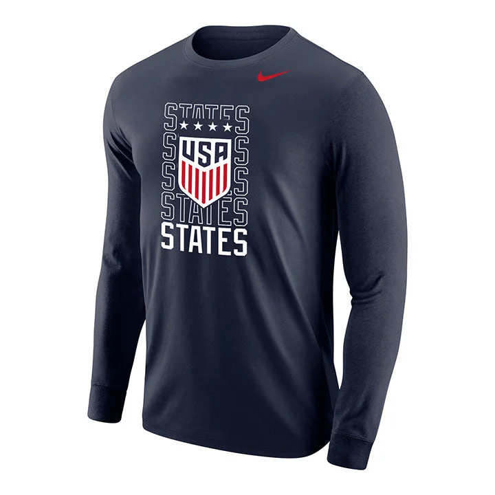 Men's Nike USWNT Repeat States LS Navy Tee