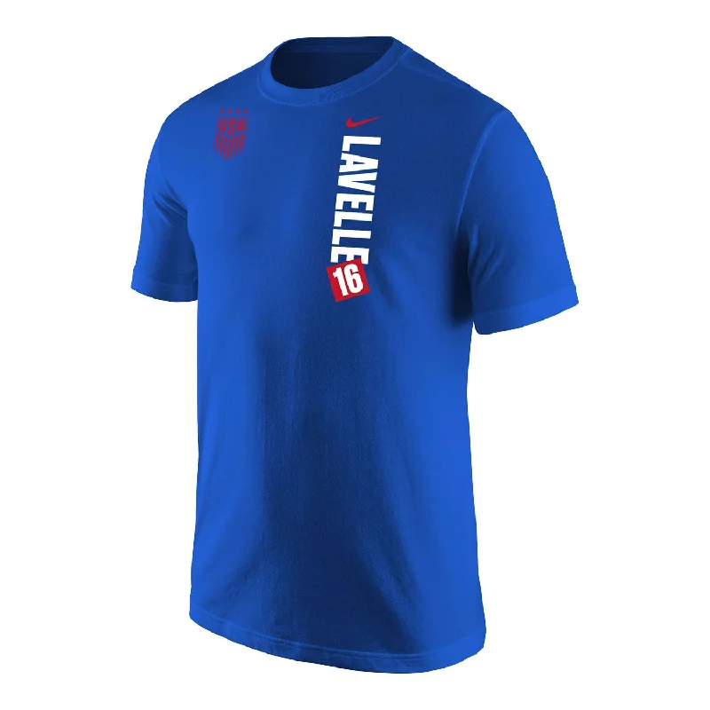 Men's Nike USWNT Vertical Lavelle Royal Tee