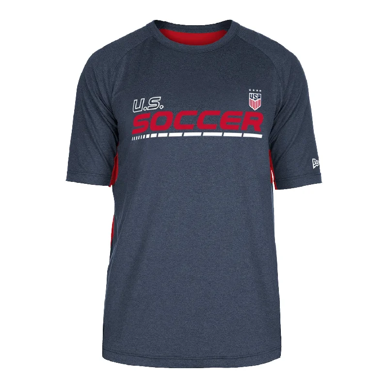 Men's New Era USWNT Brushed Heather Navy Tee