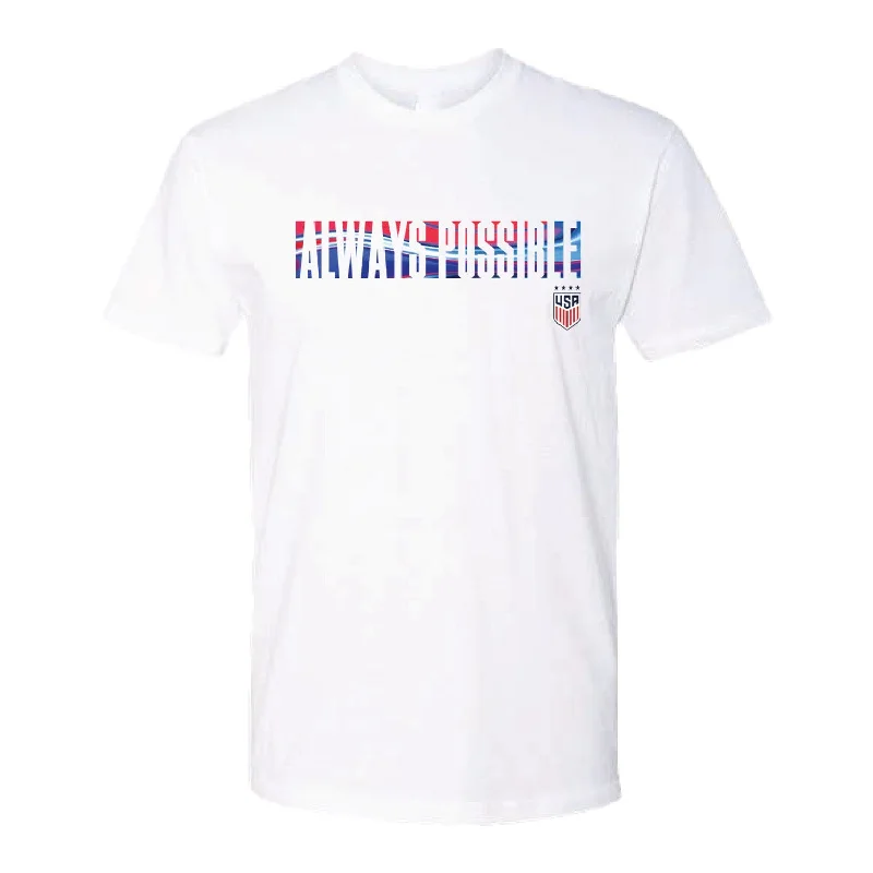 Unisex USWNT Always Possible White Tee