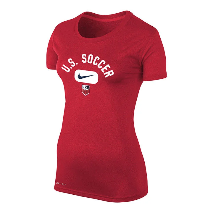 Women's Nike USMNT Arch Dri-Fit Red Tee