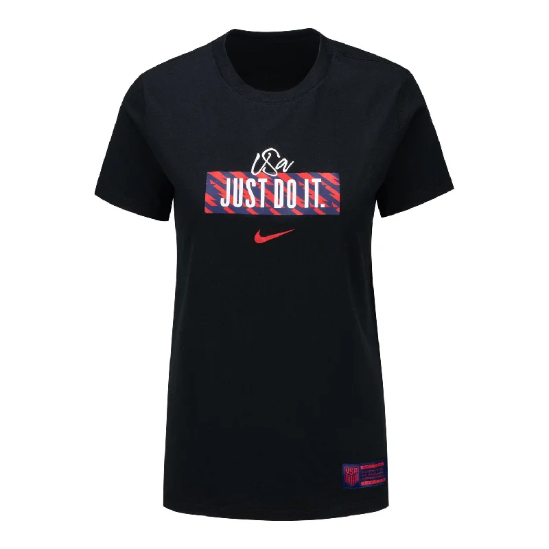 Women's Nike USA Just Do It Tri-Blend Black Tee