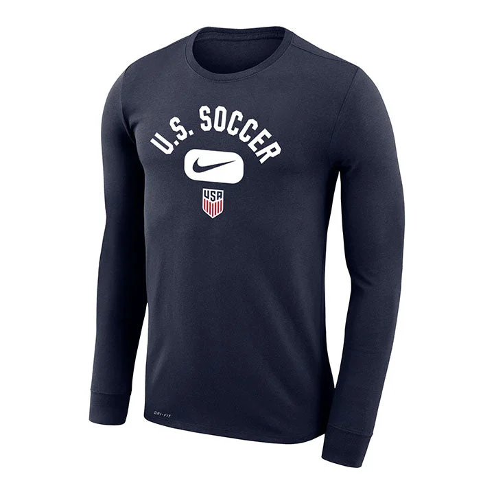 Men's Nike USMNT Arch Dri-Fit Long Sleeve Navy Tee