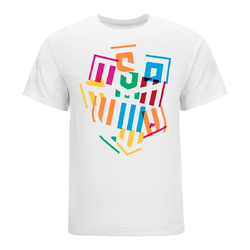 Unisex USMNT Abstract Pride White Tee