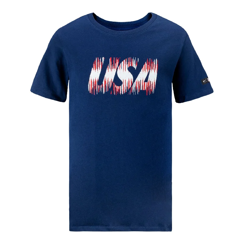 Youth Nike USA Pride Navy Tee