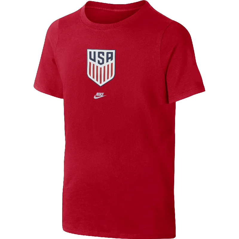 Youth Nike USMNT Crested Red T-Shirt