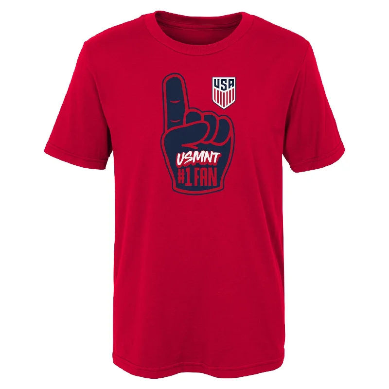 Junior Outerstuff USMNT Number 1 Red Tee