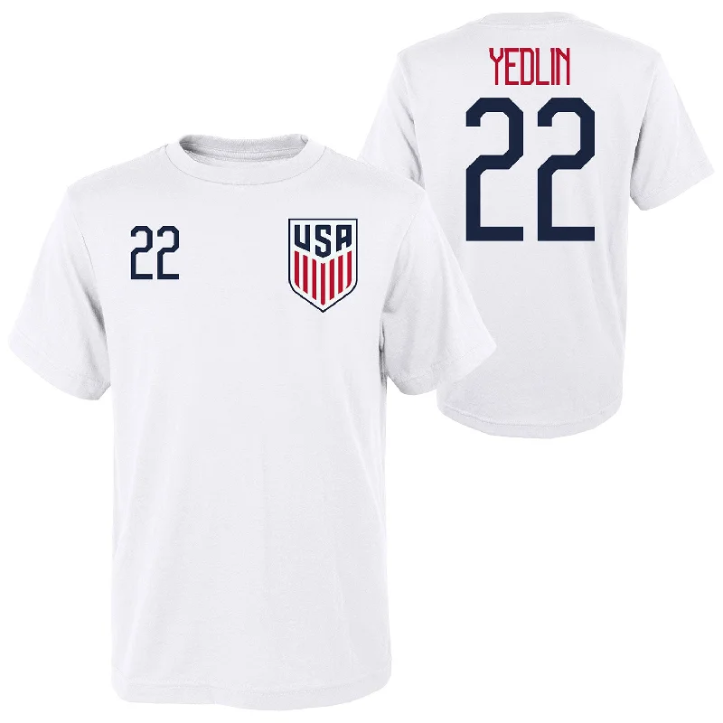 Youth Outerstuff USMNT Yedlin 22 White Tee