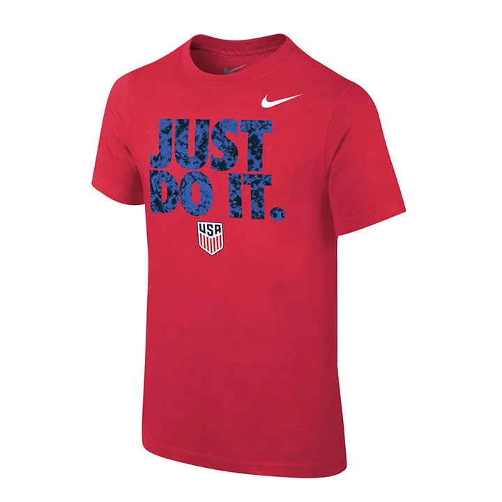 Youth Nike USA Just Do It Red Tee